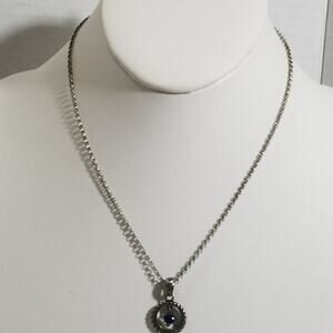 NVC Novica necklace blue stone 15" w/ 2 1/2"ex.  1.1707